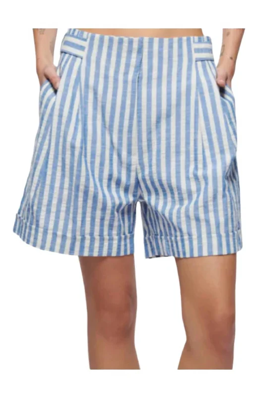 Maja Short In Parisian Blue Stripe