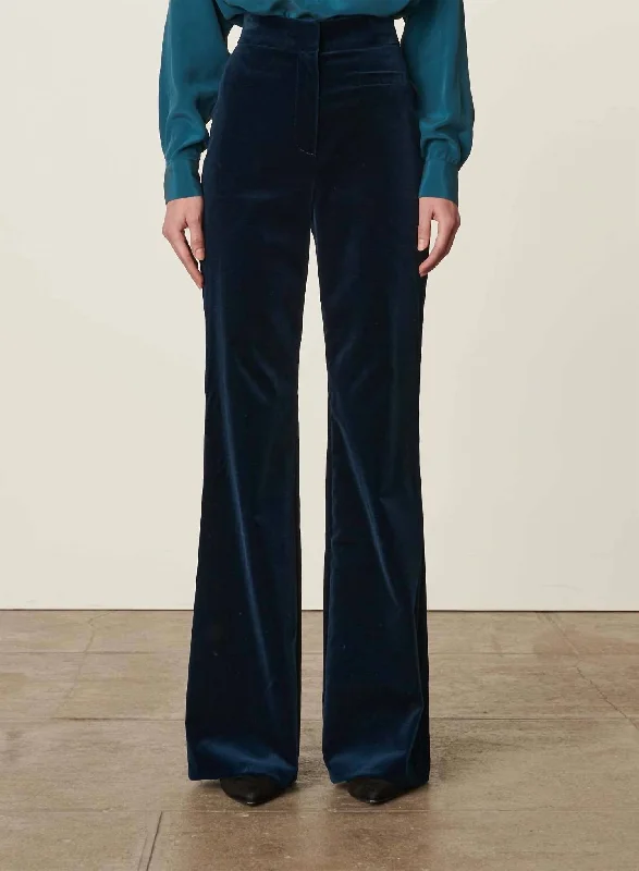 Birmingham Velvet Pant In Petrole