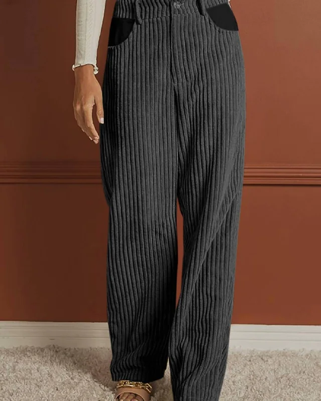 Corduroy Pants In Grey