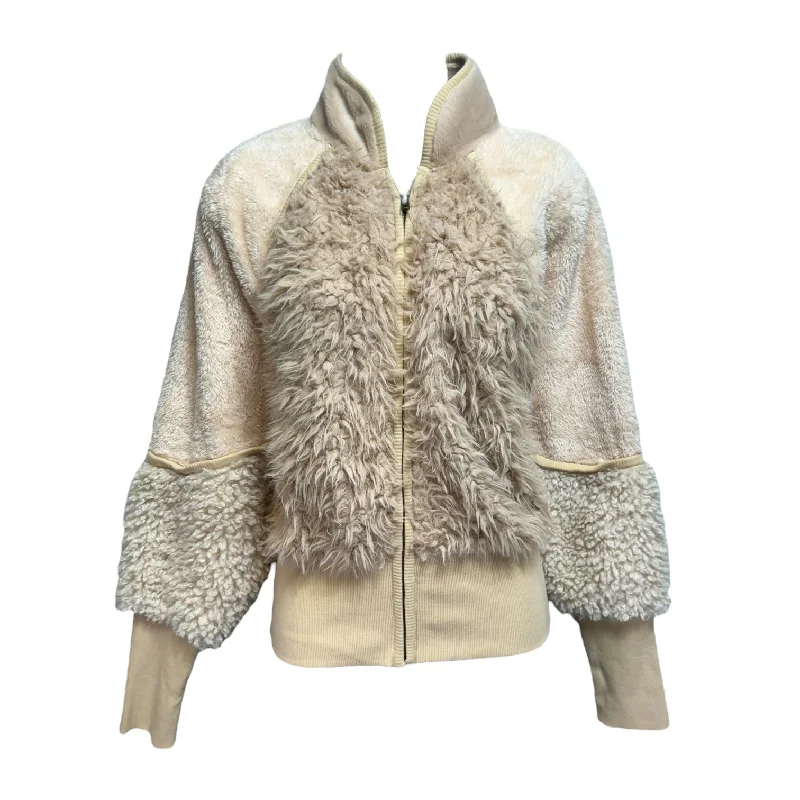 Aurora Jacket Faux Fur & Sherpa By Free People In Tan, Size: Xs