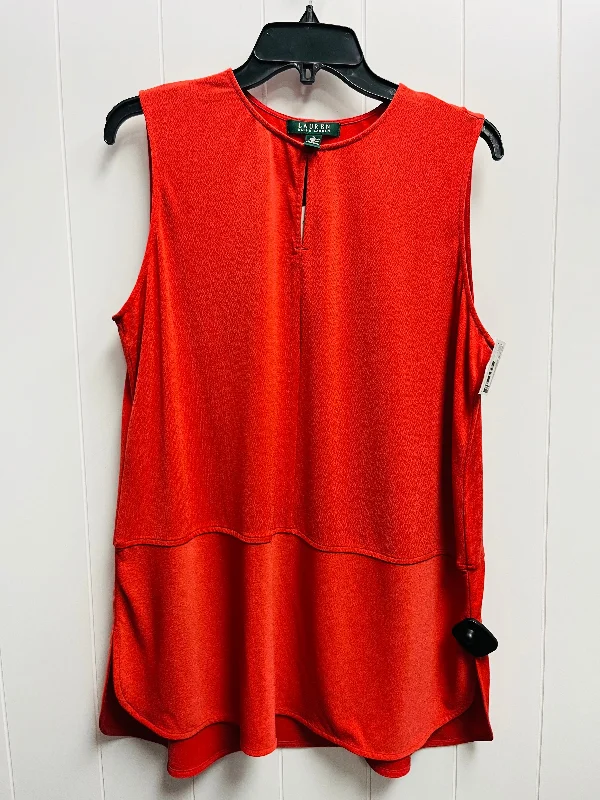 Orange Top Sleeveless Ralph Lauren, Size 1x