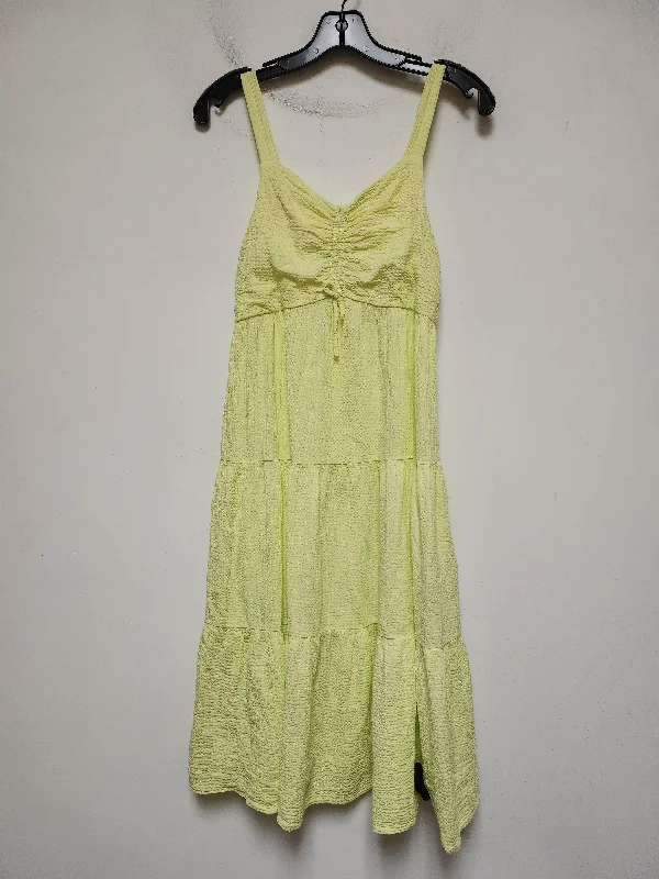 Dress Casual Short By Zara In Yellow, Size: L