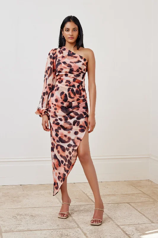 Lexi Oscar Dress - Sahara Leopard