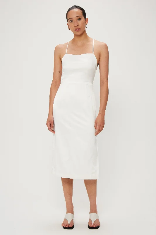 Third Form Long Nights Lace Back Dress - Off White